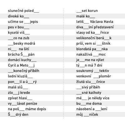Český jazyk DE TE NE / DĚ TĚ NĚ cvičení 1