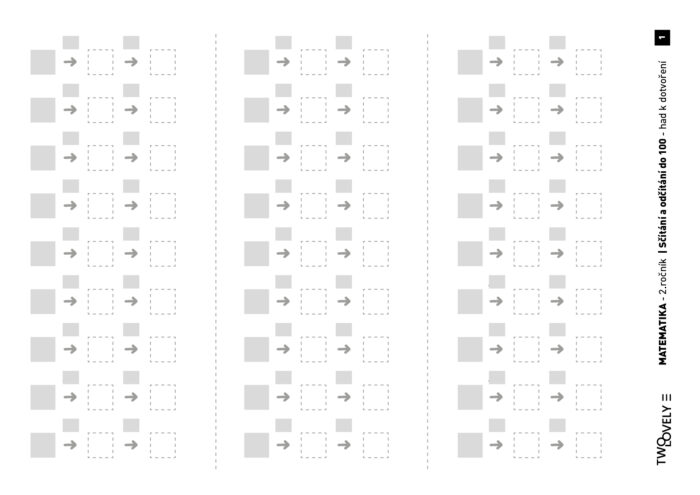 Matematika Hadi do 100 - bez přechodu - čistý list